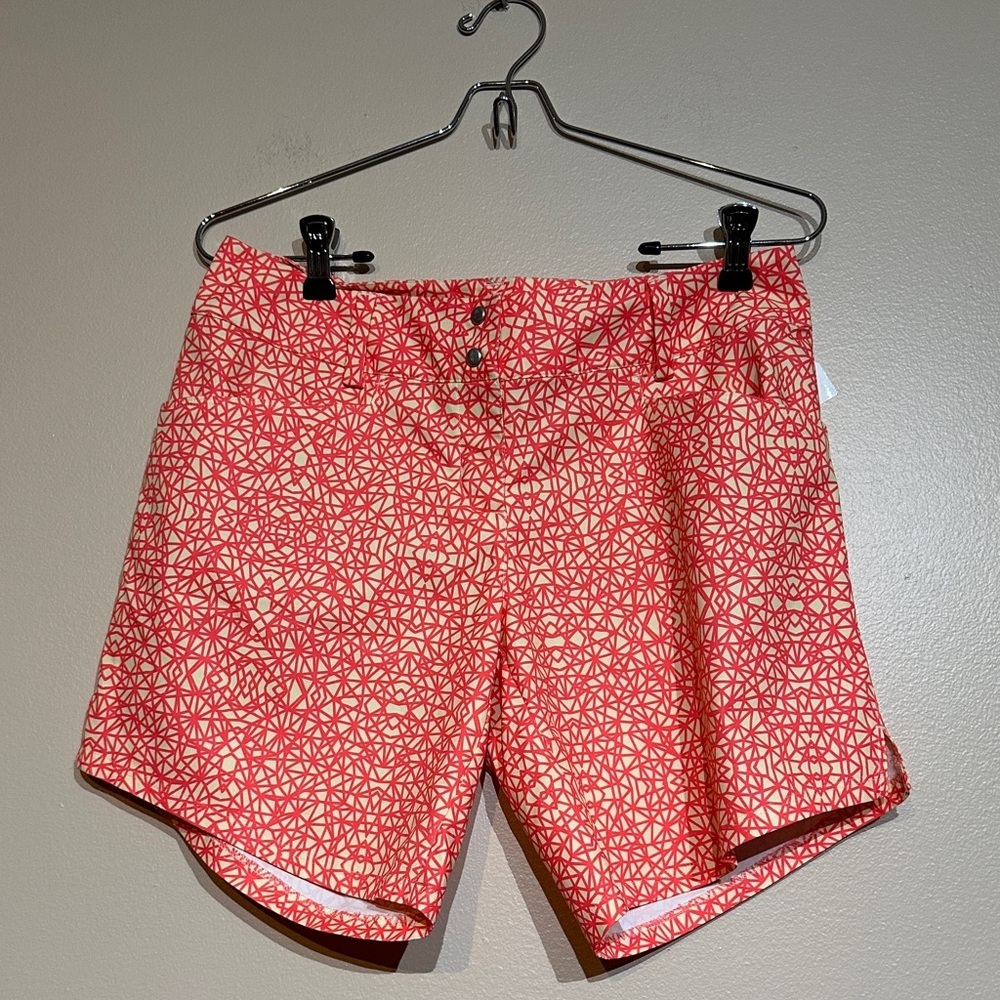 Adidas coral Geometric Women's Shorts